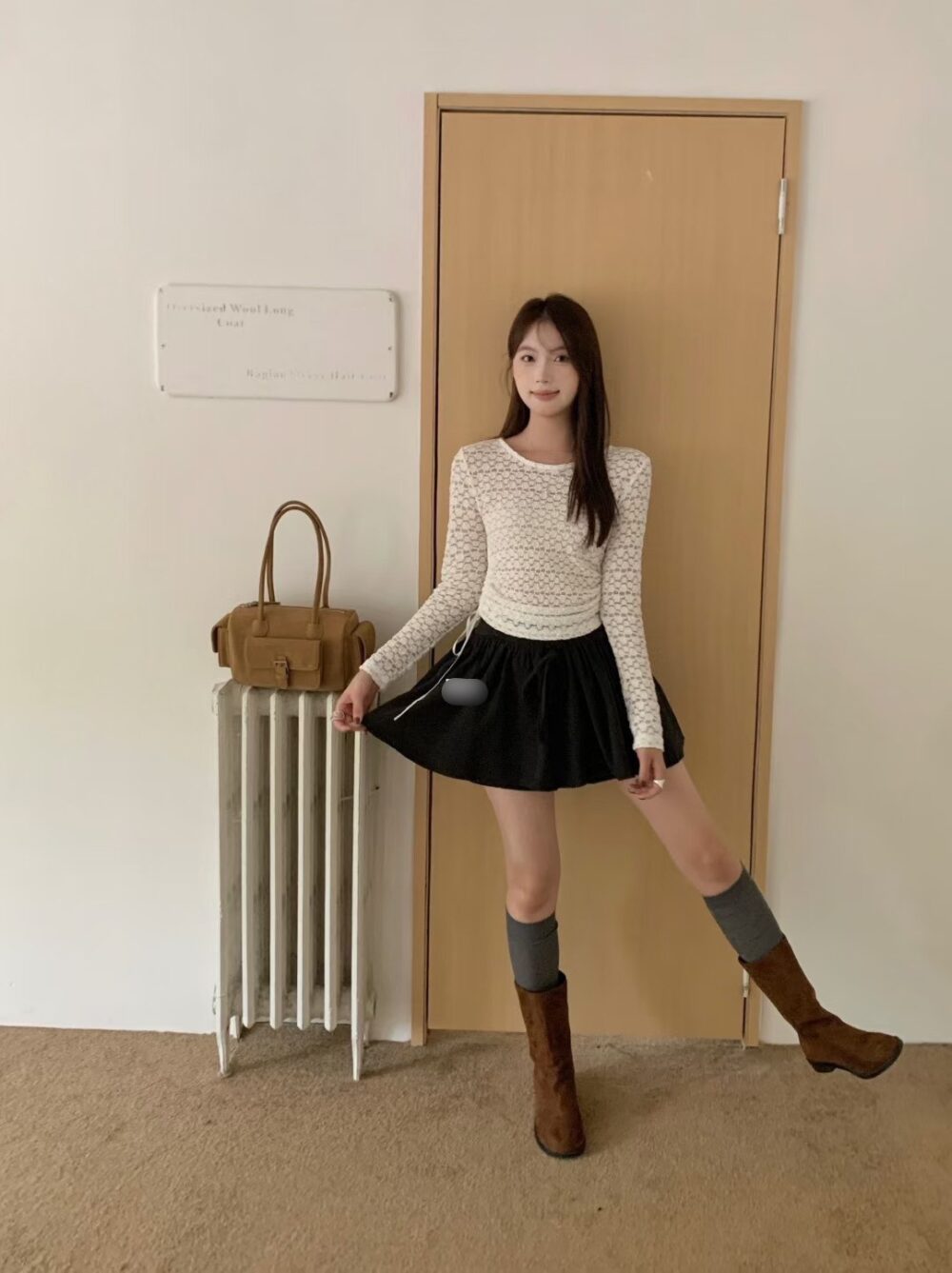 韓國麂皮裙