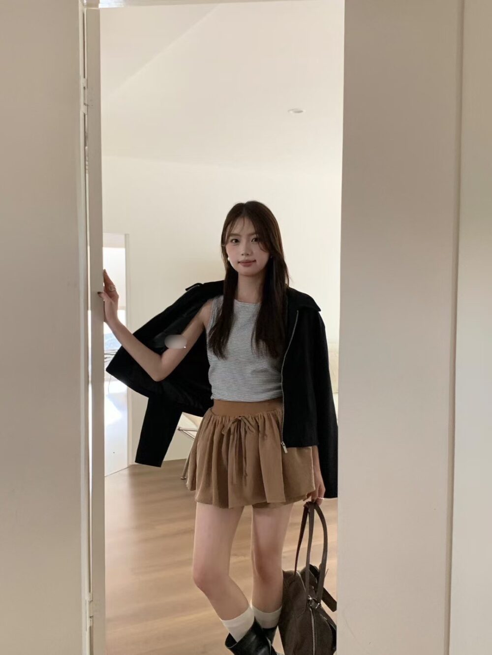 韓國麂皮裙