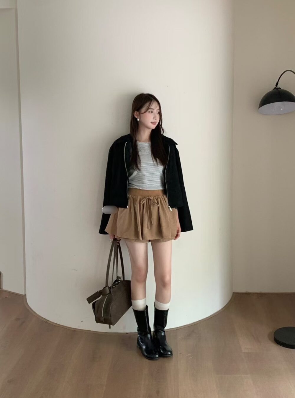 韓國麂皮裙
